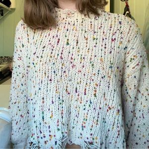 Polly Confetti Sweater size Large